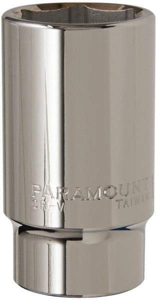 Paramount - 1-7/16", 3/4" Drive, Deep Hand Socket - 6 Points, 3-1/2" OAL, Steel, Chrome Finish - Eagle Tool & Supply