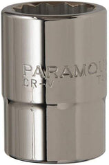 Paramount - 1", 3/4" Drive, Standard Hand Socket - 12 Points, 2" OAL, Chrome Finish - Eagle Tool & Supply