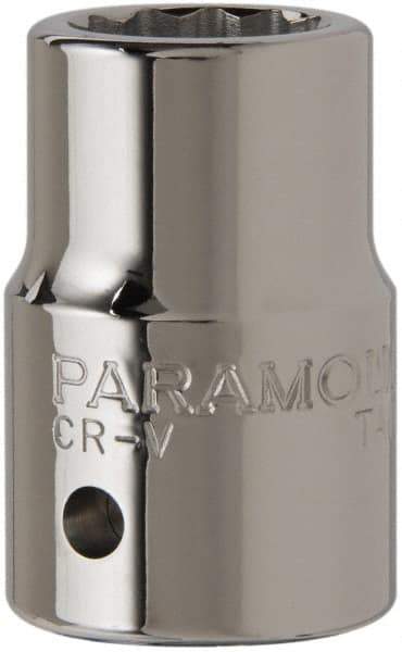 Paramount - 3/4", 3/4" Drive, Standard Hand Socket - 12 Points, 2" OAL, Chrome Finish - Eagle Tool & Supply