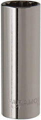 Paramount - 5/8", 3/8" Drive, Deep Hand Socket - 12 Points, 2-1/2" OAL, Steel, Chrome Finish - Eagle Tool & Supply