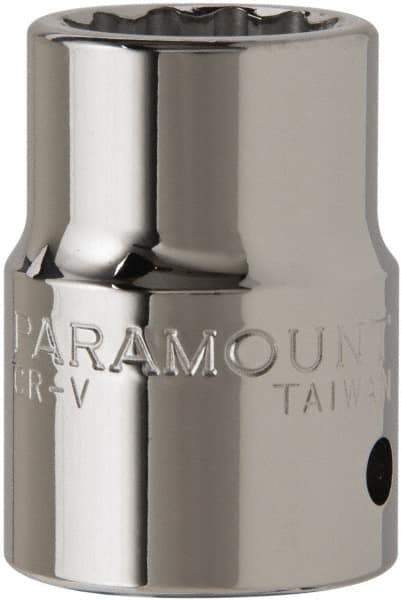 Paramount - 7/8", 3/4" Drive, Standard Hand Socket - 12 Points, 2" OAL, Chrome Finish - Eagle Tool & Supply