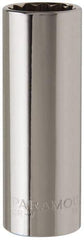 Paramount - 3/8" Drive, Deep Hand Socket - 12 Points, 2-1/2" OAL, Steel, Chrome Finish - Eagle Tool & Supply