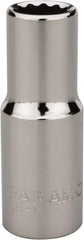 Paramount - 3/8", 3/8" Drive, Deep Hand Socket - 12 Points, 1-15/16" OAL, Steel, Chrome Finish - Eagle Tool & Supply