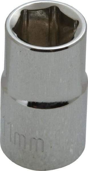 Paramount - 3/8" Drive, Standard Hand Socket - 6 Points, 1-3/16" OAL, Steel, Chrome Finish - Eagle Tool & Supply