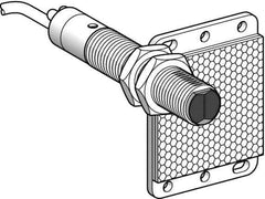 Telemecanique Sensors - Cable Connector, 5m Nominal Distance, Shock and Vibration Resistant, Polarized Retroreflective Photoelectric Sensor - 24 to 240 VAC/VDC, 25 Hz, Brass, 82mm Long x 18mm Wide x 1.8 Inch High - Eagle Tool & Supply