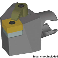 Kennametal - Left Hand Cut, Size KM25, SN.. 120408 & SN.. 432 Insert Compatiblity, External Modular Turning & Profiling Cutting Unit Head - 13mm Ctr to Cutting Edge, 30mm Head Length, Series Kenloc - Eagle Tool & Supply