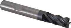 Kennametal - 4 Flute Solid Carbide Roughing & Finishing Corner Chamfer End Mill - AlTiN Finish, Weldon Shank, 38° Helix, Centercutting - Eagle Tool & Supply