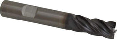 Kennametal - 4 Flute Solid Carbide Roughing & Finishing Corner Chamfer End Mill - AlTiN Finish, Weldon Shank, 38° Helix, Centercutting - Eagle Tool & Supply