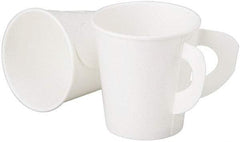 Ability One - 6 oz Paper Hot Cup with Handle - White - Eagle Tool & Supply