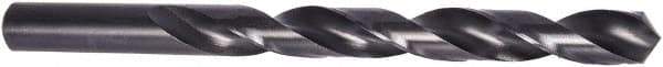 Precision Twist Drill - Letter Q 118° High Speed Steel Jobber Drill - Oxide Finish, Right Hand Cut, Spiral Flute, Straight Shank, 4-3/4" OAL, Standard Point - Eagle Tool & Supply