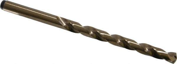 Precision Twist Drill - 0.234" 135° Cobalt Jobber Drill - Oxide/Gold Finish, Right Hand Cut, Spiral Flute, Straight Shank, 3-7/8" OAL, Split Point - Eagle Tool & Supply