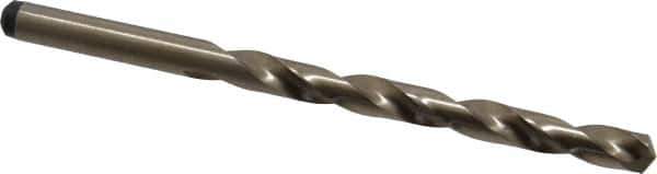 Precision Twist Drill - 0.246" 135° Cobalt Jobber Drill - Oxide/Gold Finish, Right Hand Cut, Spiral Flute, Straight Shank, 4" OAL, Split Point - Eagle Tool & Supply