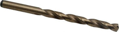 Precision Twist Drill - 0.277" 135° Cobalt Jobber Drill - Oxide/Gold Finish, Right Hand Cut, Spiral Flute, Straight Shank, 4-1/8" OAL, Split Point - Eagle Tool & Supply