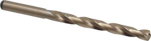 Precision Twist Drill - 0.302" 135° Cobalt Jobber Drill - Oxide/Gold Finish, Right Hand Cut, Spiral Flute, Straight Shank, 4-3/8" OAL, Split Point - Eagle Tool & Supply