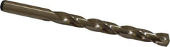 Precision Twist Drill - 0.368" 135° Cobalt Jobber Drill - Oxide/Gold Finish, Right Hand Cut, Spiral Flute, Straight Shank, 5" OAL, Split Point - Eagle Tool & Supply