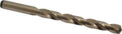 Precision Twist Drill - 0.386" 135° Cobalt Jobber Drill - Oxide/Gold Finish, Right Hand Cut, Spiral Flute, Straight Shank, 5-1/8" OAL, Split Point - Eagle Tool & Supply