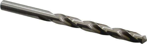 Precision Twist Drill - Letter T 118° High Speed Steel Jobber Drill - Bright Finish, Right Hand Cut, Spiral Flute, Straight Shank, 4-7/8" OAL, Standard Point - Eagle Tool & Supply