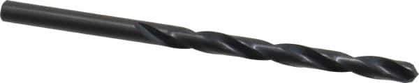 Precision Twist Drill - #6 135° High Speed Steel Jobber Drill - Oxide Finish, Right Hand Cut, Spiral Flute, Straight Shank, 3-3/4" OAL, Split Point - Eagle Tool & Supply