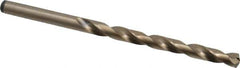 Precision Twist Drill - #2 135° Cobalt Jobber Drill - Oxide/Gold Finish, Right Hand Cut, Spiral Flute, Straight Shank, 3-7/8" OAL, Split Point - Eagle Tool & Supply