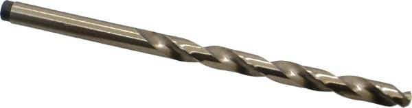 Precision Twist Drill - #3 135° Cobalt Jobber Drill - Oxide/Gold Finish, Right Hand Cut, Spiral Flute, Straight Shank, 3-3/4" OAL, Split Point - Eagle Tool & Supply