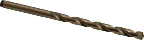 Precision Twist Drill - #5 135° Cobalt Jobber Drill - Oxide/Gold Finish, Right Hand Cut, Spiral Flute, Straight Shank, 3-3/4" OAL, Split Point - Eagle Tool & Supply