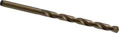 Precision Twist Drill - #5 135° Cobalt Jobber Drill - Oxide/Gold Finish, Right Hand Cut, Spiral Flute, Straight Shank, 3-3/4" OAL, Split Point - Eagle Tool & Supply