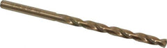 Precision Twist Drill - #10 135° Cobalt Jobber Drill - Oxide/Gold Finish, Right Hand Cut, Spiral Flute, Straight Shank, 3-5/8" OAL, Split Point - Eagle Tool & Supply