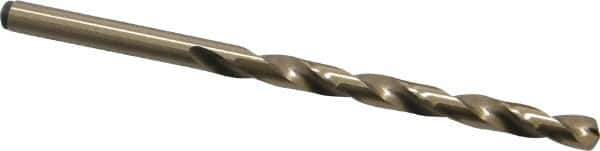 Precision Twist Drill - #11 135° Cobalt Jobber Drill - Oxide/Gold Finish, Right Hand Cut, Spiral Flute, Straight Shank, 3-1/2" OAL, Split Point - Eagle Tool & Supply
