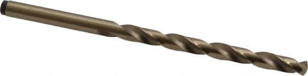 Precision Twist Drill - #14 135° Cobalt Jobber Drill - Oxide/Gold Finish, Right Hand Cut, Spiral Flute, Straight Shank, 3-3/8" OAL, Split Point - Eagle Tool & Supply
