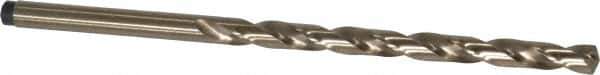 Precision Twist Drill - #20 135° Cobalt Jobber Drill - Oxide/Gold Finish, Right Hand Cut, Spiral Flute, Straight Shank, 3-1/4" OAL, Split Point - Eagle Tool & Supply