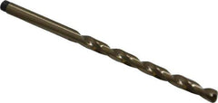 Precision Twist Drill - #23 135° Cobalt Jobber Drill - Oxide/Gold Finish, Right Hand Cut, Spiral Flute, Straight Shank, 3-1/8" OAL, Split Point - Eagle Tool & Supply