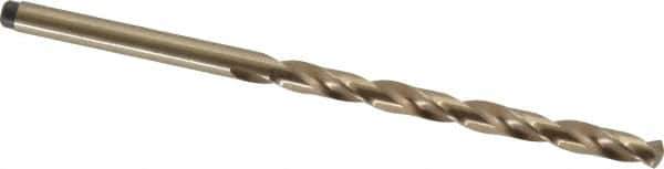 Precision Twist Drill - #24 135° Cobalt Jobber Drill - Oxide/Gold Finish, Right Hand Cut, Spiral Flute, Straight Shank, 3-1/8" OAL, Split Point - Eagle Tool & Supply