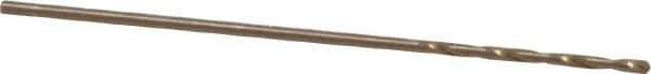 Precision Twist Drill - #67 135° Cobalt Jobber Drill - Oxide/Gold Finish, Right Hand Cut, Spiral Flute, Straight Shank, 1-3/8" OAL, Split Point - Eagle Tool & Supply