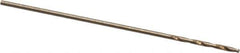 Precision Twist Drill - #73 135° Cobalt Jobber Drill - Oxide/Gold Finish, Right Hand Cut, Spiral Flute, Straight Shank, 1-1/8" OAL, Split Point - Eagle Tool & Supply