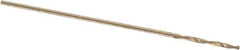 Precision Twist Drill - #74 135° Cobalt Jobber Drill - Oxide/Gold Finish, Right Hand Cut, Spiral Flute, Straight Shank, 1" OAL, Split Point - Eagle Tool & Supply