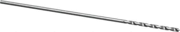Precision Twist Drill - #73 118° High Speed Steel Jobber Drill - Bright Finish, Right Hand Cut, Spiral Flute, Straight Shank, 1-1/8" OAL, Standard Point - Eagle Tool & Supply