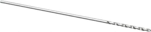 Precision Twist Drill - #75 118° High Speed Steel Jobber Drill - Bright Finish, Right Hand Cut, Spiral Flute, Straight Shank, 1" OAL, Standard Point - Eagle Tool & Supply