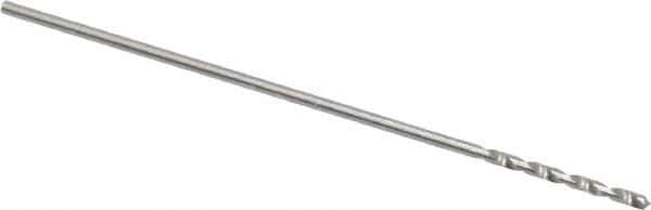 Precision Twist Drill - #77 118° High Speed Steel Jobber Drill - Bright Finish, Right Hand Cut, Spiral Flute, Straight Shank, 7/8" OAL, Standard Point - Eagle Tool & Supply