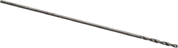 Precision Twist Drill - #80 118° High Speed Steel Jobber Drill - Bright Finish, Right Hand Cut, Spiral Flute, Straight Shank, 3/4" OAL, Standard Point - Eagle Tool & Supply
