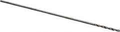 Precision Twist Drill - #80 118° High Speed Steel Jobber Drill - Bright Finish, Right Hand Cut, Spiral Flute, Straight Shank, 3/4" OAL, Standard Point - Eagle Tool & Supply