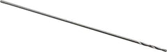 Precision Twist Drill - #86 118° High Speed Steel Jobber Drill - Bright Finish, Right Hand Cut, Spiral Flute, Straight Shank, 3/4" OAL, Standard Point - Eagle Tool & Supply