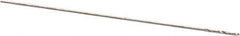 Precision Twist Drill - #90 118° High Speed Steel Jobber Drill - Bright Finish, Right Hand Cut, Spiral Flute, Straight Shank, 3/4" OAL, Standard Point - Eagle Tool & Supply