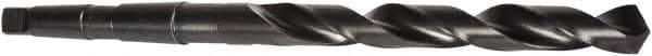 Precision Twist Drill - 1-9/64", 4MT 118° Point High Speed Steel Taper Shank Drill Bit - Oxide Finish, 7-1/4" Flute Length, 12-7/8" OAL, Spiral Flute, Series 209 - Eagle Tool & Supply
