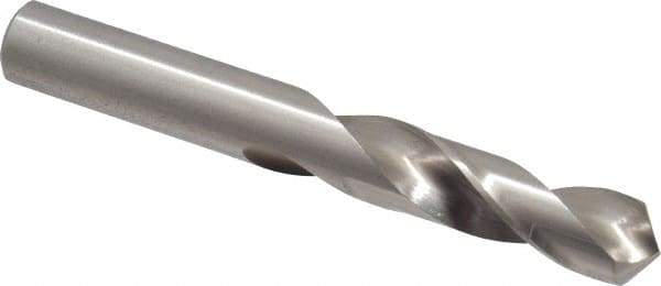 Precision Twist Drill - 31/64" 118° Spiral Flute High Speed Steel Screw Machine Drill Bit - Bright Finish, Right Hand Cut, 2-3/16" Flute Length, 3-11/16" OAL, Standard Point, Straight Shank - Eagle Tool & Supply