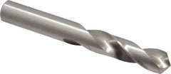 Precision Twist Drill - 31/64" 118° Spiral Flute High Speed Steel Screw Machine Drill Bit - Bright Finish, Right Hand Cut, 2-3/16" Flute Length, 3-11/16" OAL, Standard Point, Straight Shank - Eagle Tool & Supply