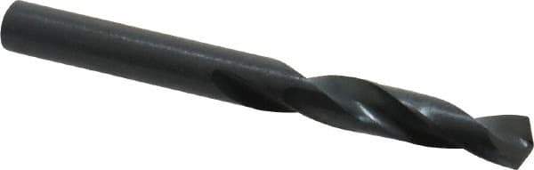 Precision Twist Drill - 0.246" 135° Spiral Flute High Speed Steel Screw Machine Drill Bit - Oxide Finish, Right Hand Cut, 1-3/8" Flute Length, 2-1/2" OAL, Split Point, Straight Shank - Eagle Tool & Supply