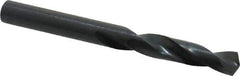 Precision Twist Drill - 0.246" 135° Spiral Flute High Speed Steel Screw Machine Drill Bit - Oxide Finish, Right Hand Cut, 1-3/8" Flute Length, 2-1/2" OAL, Split Point, Straight Shank - Eagle Tool & Supply