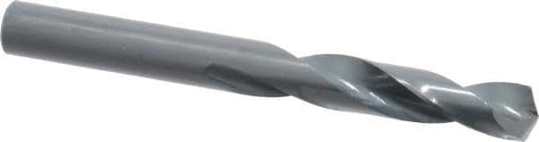 Precision Twist Drill - 0.295" 135° Spiral Flute High Speed Steel Screw Machine Drill Bit - Oxide Finish, Right Hand Cut, 1-9/16" Flute Length, 2-3/4" OAL, Split Point, Straight Shank - Eagle Tool & Supply