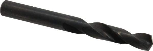 Precision Twist Drill - 0.316" 135° Spiral Flute High Speed Steel Screw Machine Drill Bit - Oxide Finish, Right Hand Cut, 1-11/16" Flute Length, 2-15/16" OAL, Split Point, Straight Shank - Eagle Tool & Supply