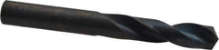 Precision Twist Drill - 0.358" 135° Spiral Flute High Speed Steel Screw Machine Drill Bit - Oxide Finish, Right Hand Cut, 1-3/4" Flute Length, 3-1/16" OAL, Split Point, Straight Shank - Eagle Tool & Supply
